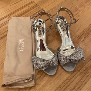 Badgley Mischka Sparkly Kitten Heels